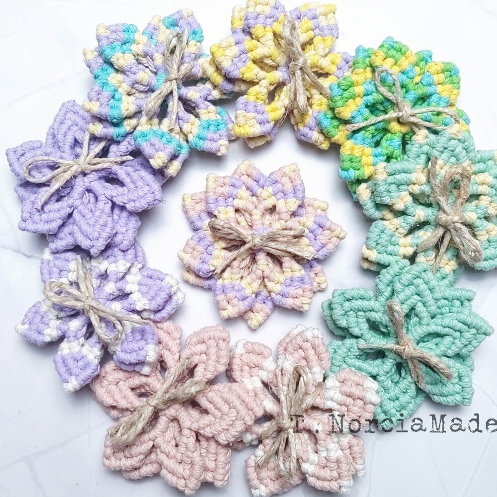 Grapealicious Macrame 2pc Coaster Set - Picture 7 of 7